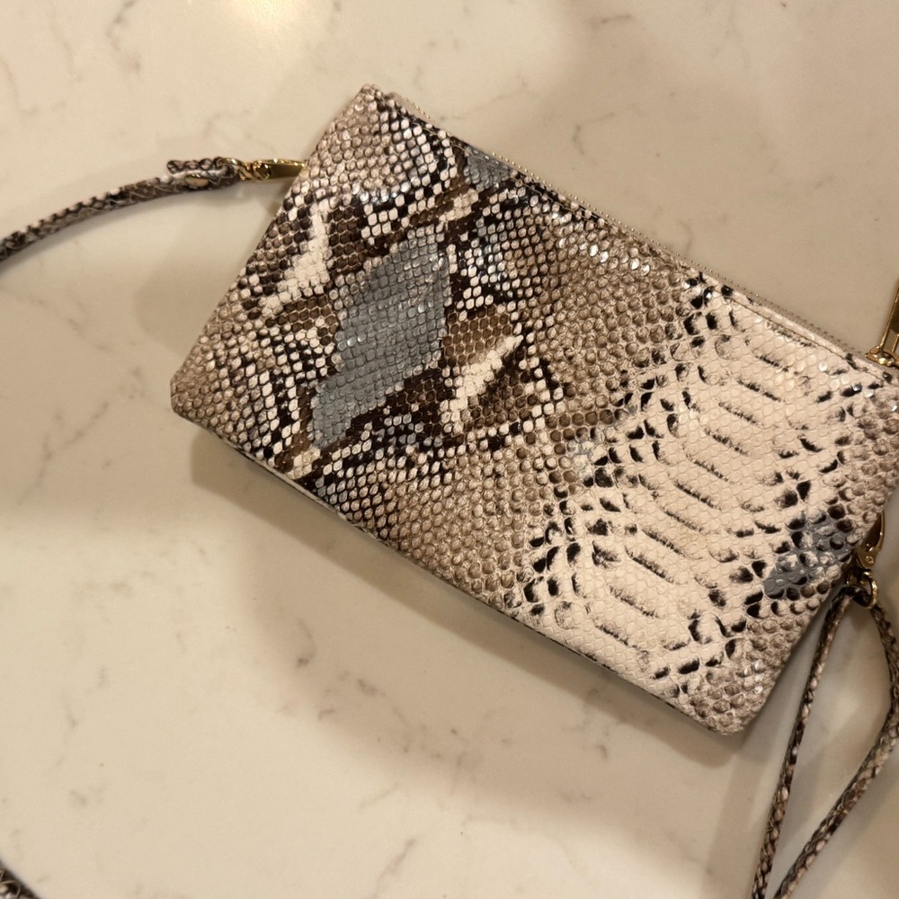 Caroline Hill Snakeskin Clutch Purse